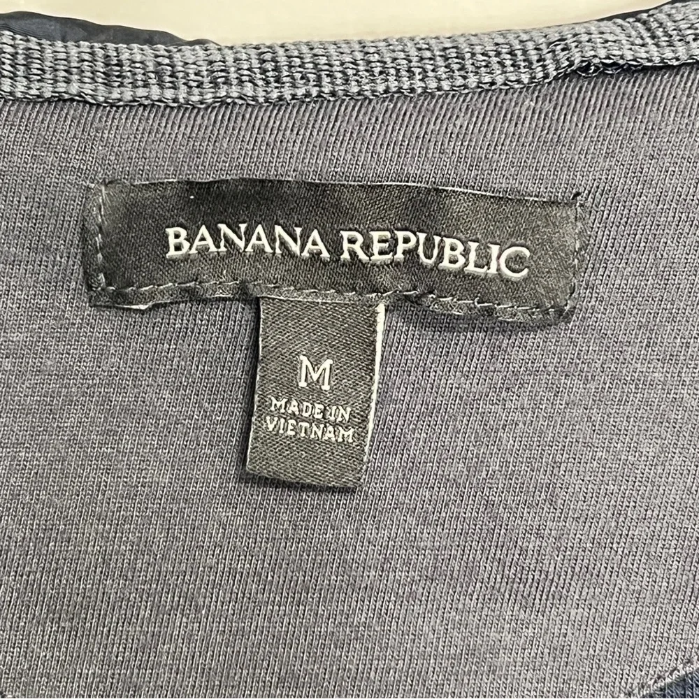 BANANA Republic Navy Blue Knit Hooded Zip-Up Sweatshirt